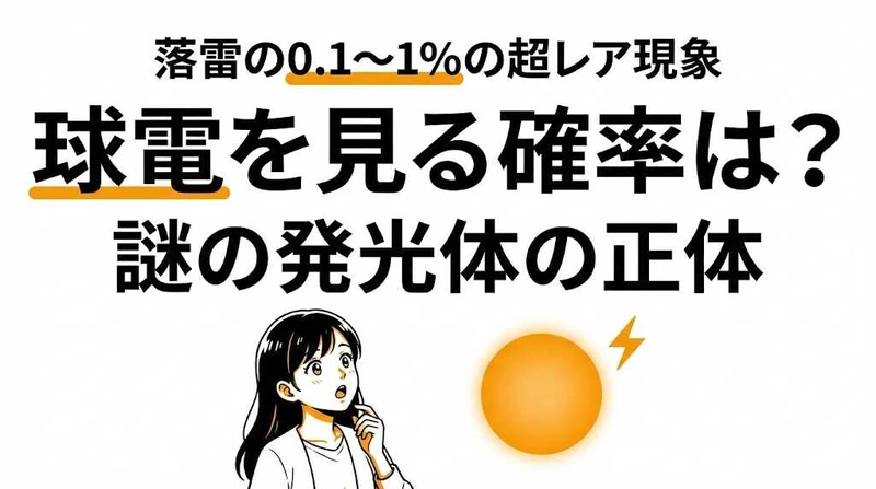 球電（ボールライトニング）を見る確率は？謎の発光現象の正体と目撃データ