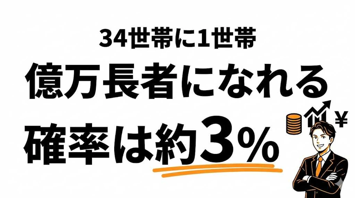 億万長者になれる確率は約3%！資産1億円の壁を突破する条件