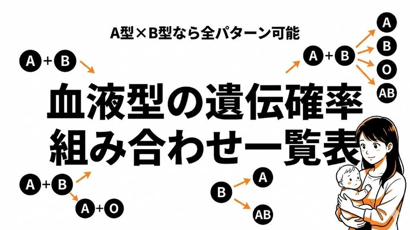 血液型の組み合わせ確率16通り！両親から子どもの型を計算