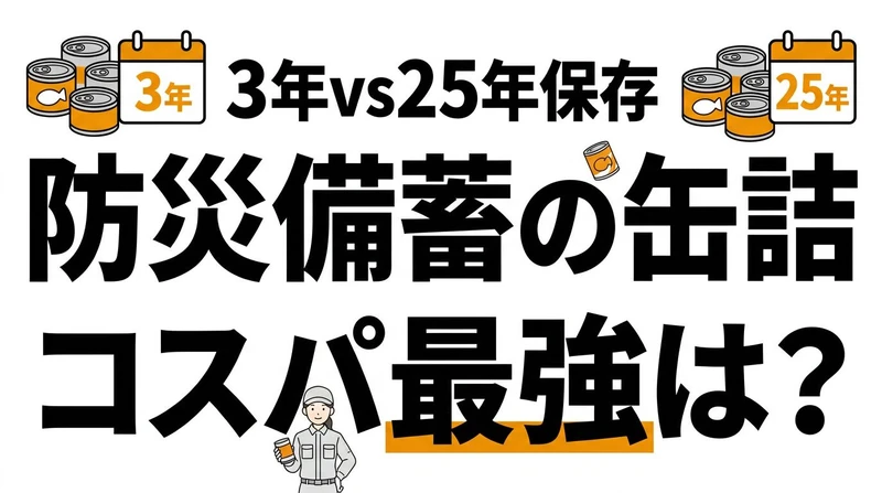 防災備蓄の缶詰コスパを賞味期限と費用で比較