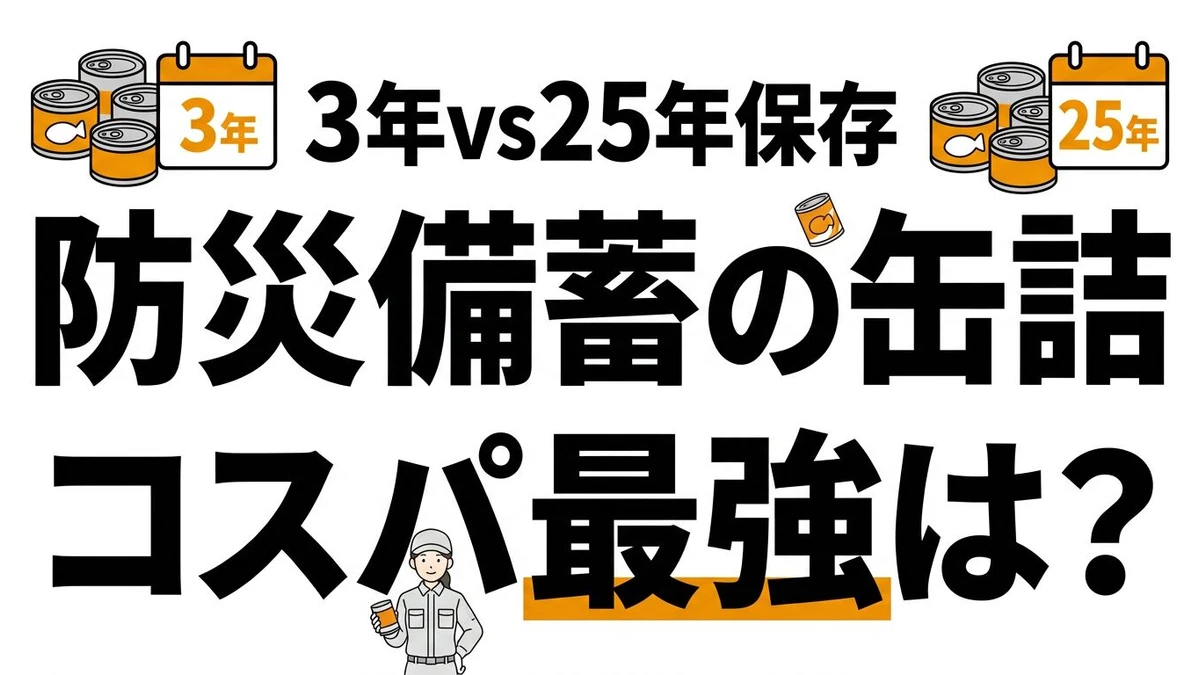 防災備蓄の缶詰コスパを賞味期限と費用で比較