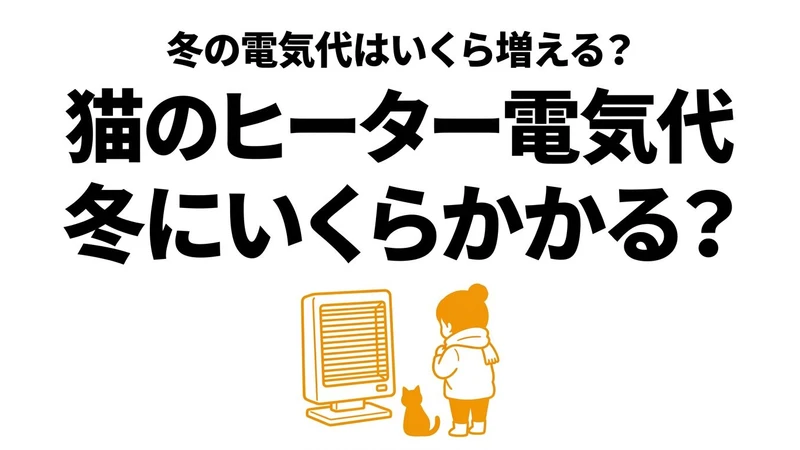 猫の冬の暖房は電気代がどれくらい増える？器具別の考え方を整理
