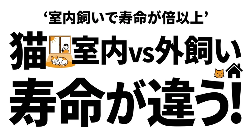 【結論】猫を室内飼い・外飼いにする寿命の違い！確率とデータで徹底解説