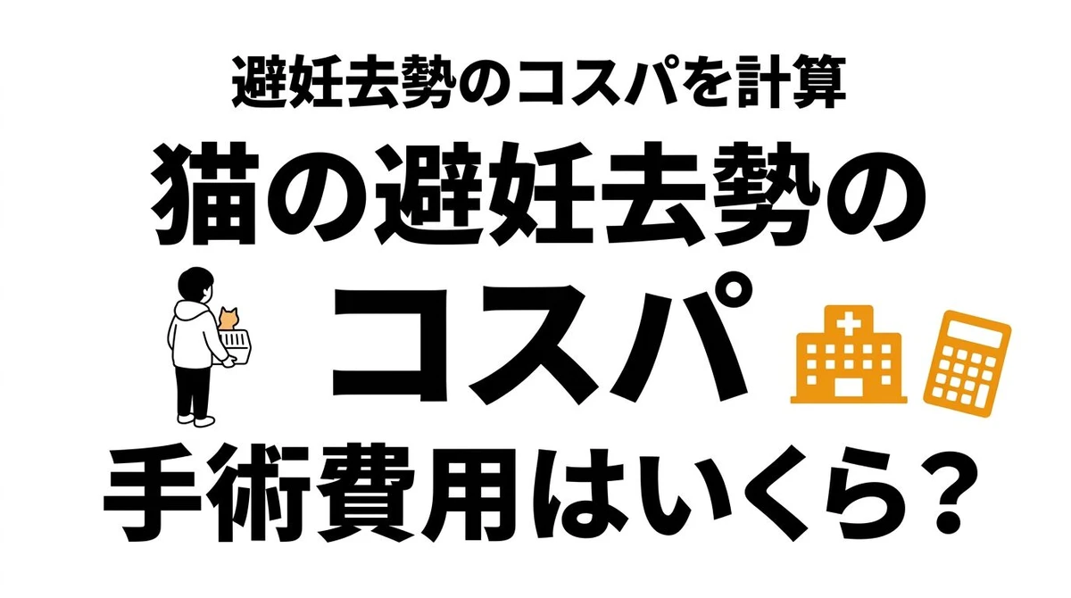 猫の去勢・避妊手術はコスパがいい？費用と予防効果を現実的に整理