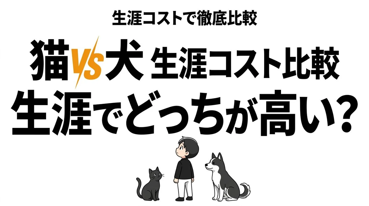 猫と犬はどっちがコスパいい？生涯費用と手間の差を現実的に比較