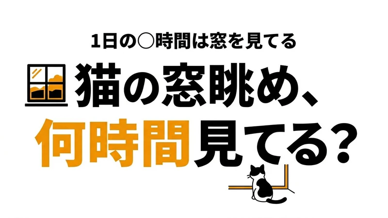 猫は窓の外を何時間見る？ニャルソックの意味と環境づくり