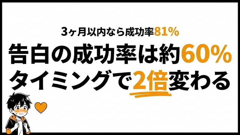 告白は昼の成功率が高い？成功率60%とタイミング別の違い