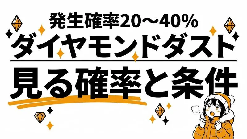 ダイヤモンドダストを見られる確率は約20〜40%！発生条件・おすすめスポット・時期を徹底解説