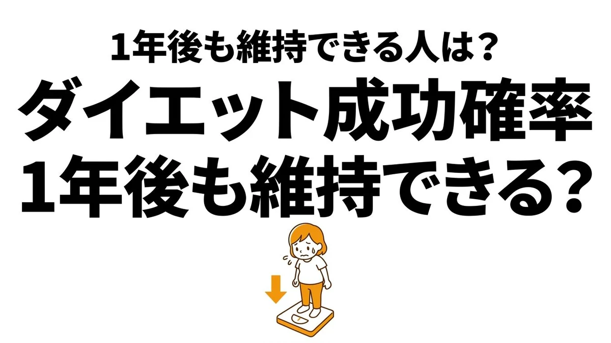 【結論】ダイエット成功確率は何％？リバウンドしないための現実的な方法を解説