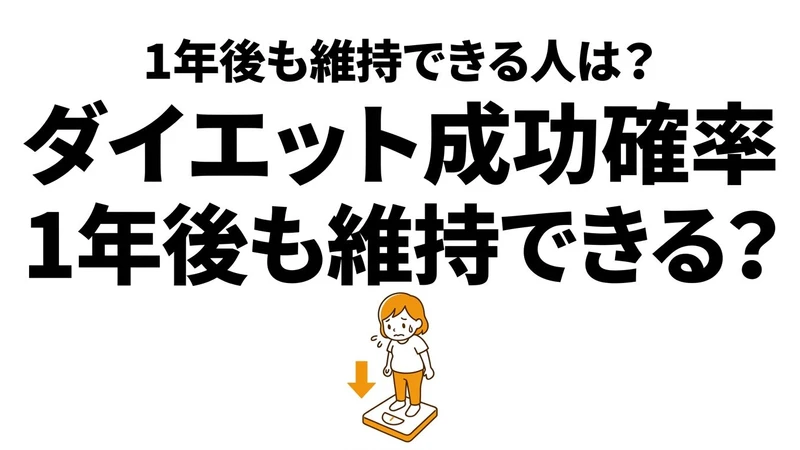 【結論】ダイエット成功確率は何％？リバウンドしないための現実的な方法を解説