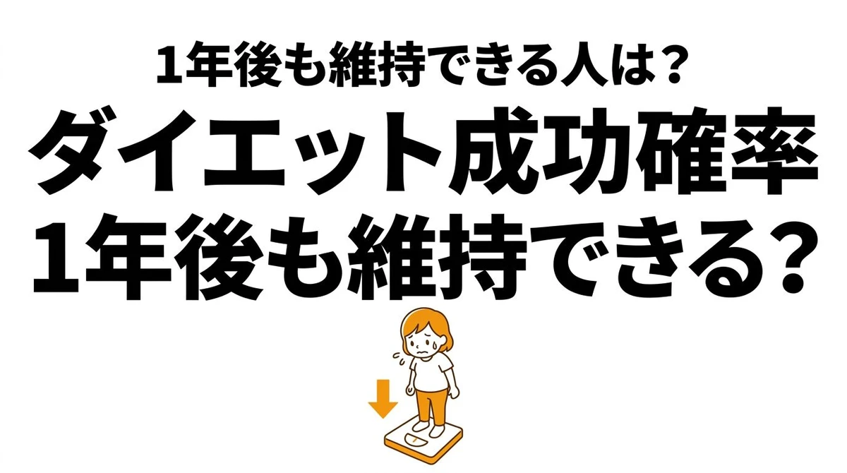 【結論】ダイエット成功確率は何％？リバウンドしないための現実的な方法を解説