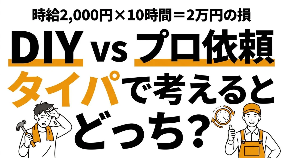 DIYとプロ依頼どっちがタイパいいのか計算してみた
