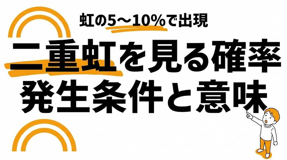 二重虹（ダブルレインボー）を見られる確率は約5〜10%！発生条件・意味・撮影方法を徹底解説