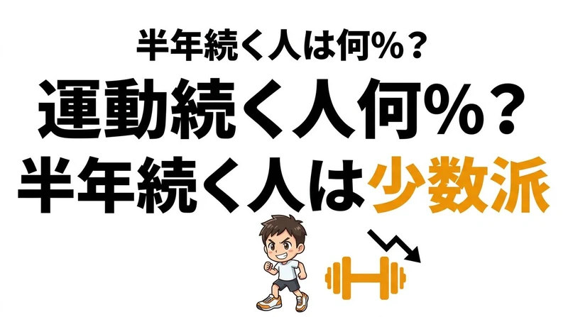 【結論】運動の継続率は何％？習慣化に必要な期間と続けるコツを数字で解説