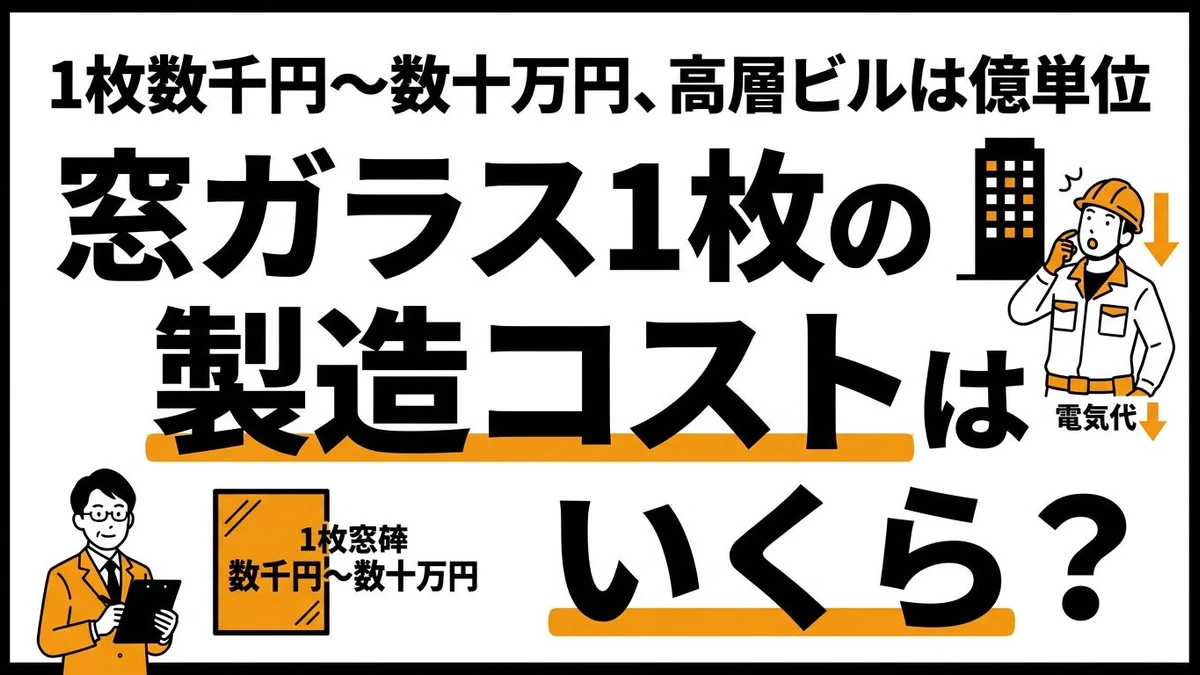 建物の窓ガラス1枚の製造コストはいくらか？超高層ビルの建設コスパの秘密