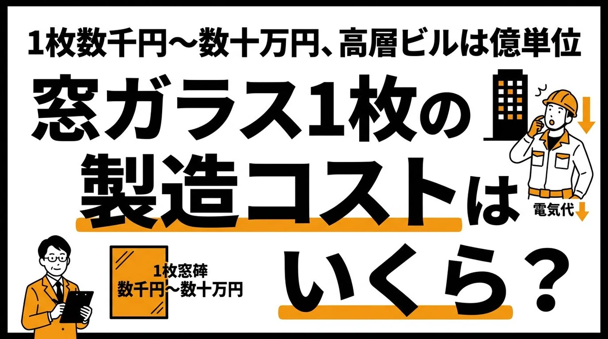 建物の窓ガラス1枚の製造コストはいくらか？超高層ビルの建設コスパの秘密