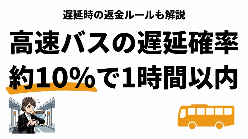 高速バスの遅延確率は約10%！遅れる原因と対策を徹底解説