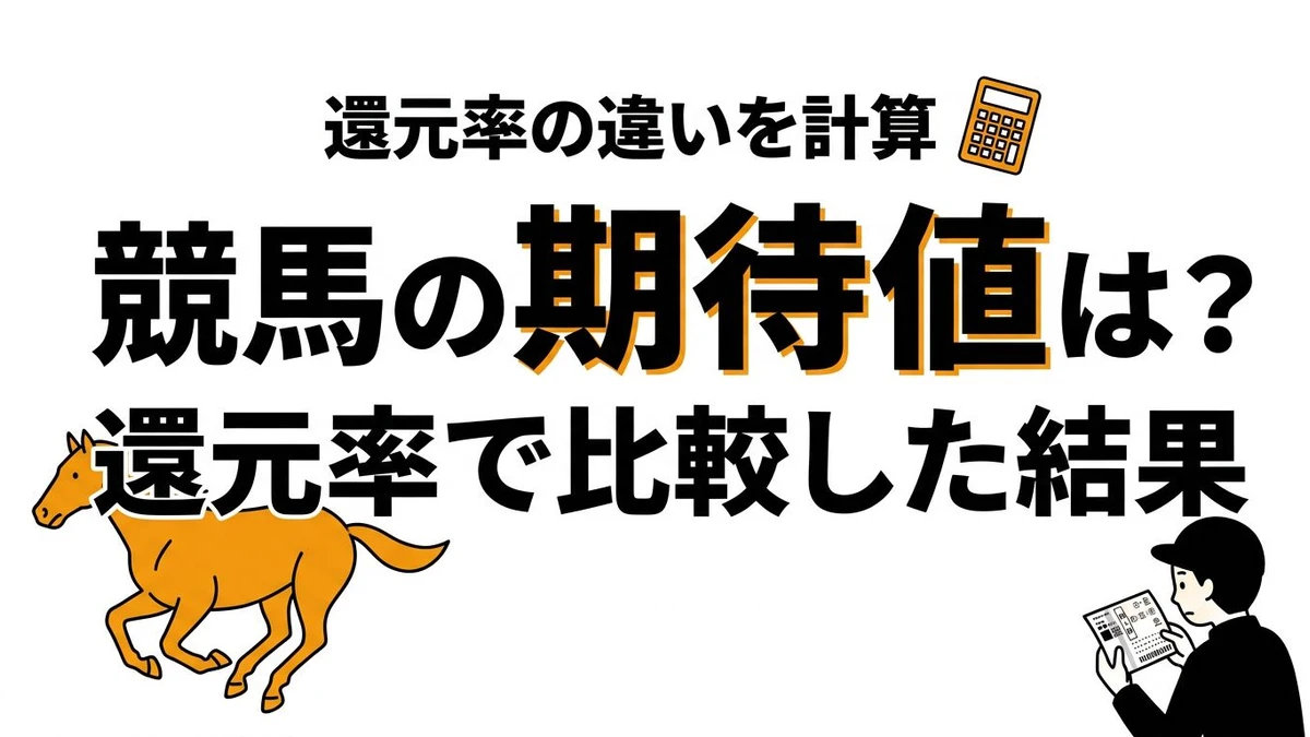 【結論】競馬の期待値と還元率は？券種ごとの違いを比較して整理