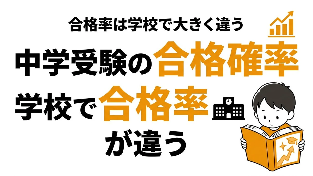 【結論】中学受験で第一志望に合格する確率は？データで見る合格の現実
