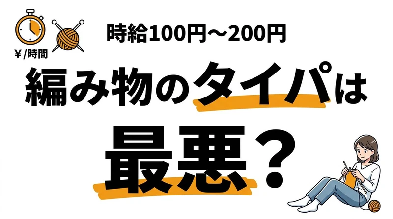 編み物はタイパ最悪？趣味としての時給換算と本当の価値を計算してみた