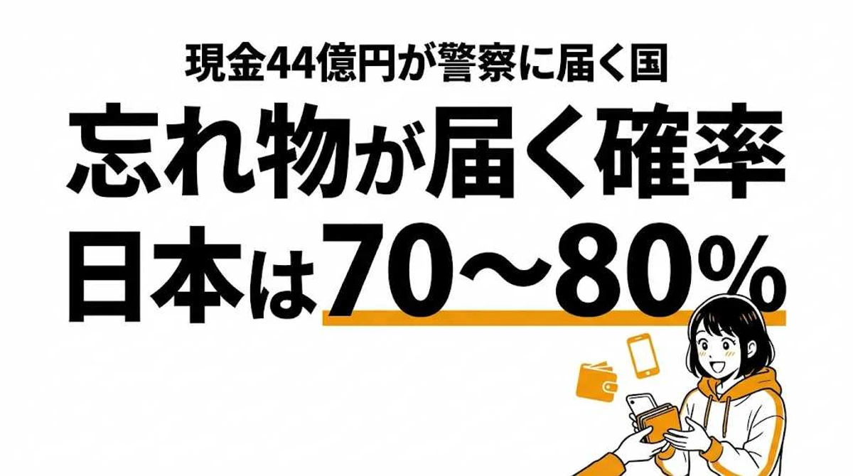 忘れ物が届く確率は約70〜80%！財布・スマホは高確率で見つかる【日本の奇跡】