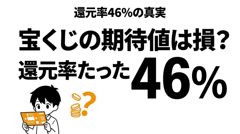 【結論】宝くじの期待値はどれくらい低い？買い続けると何円損しやすいか計算