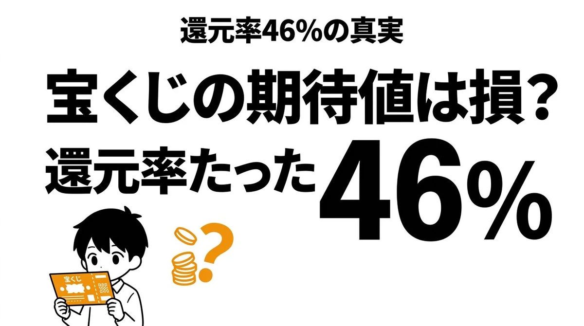 【結論】宝くじの期待値はどれくらい低い？買い続けると何円損しやすいか計算