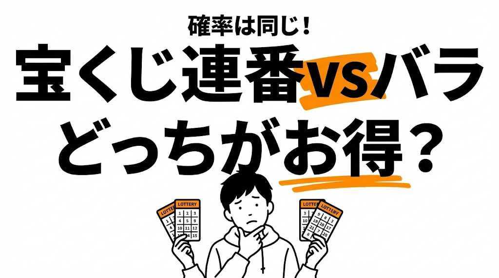 宝くじの連番とバラの期待値は同じ？確率と買い方別メリット