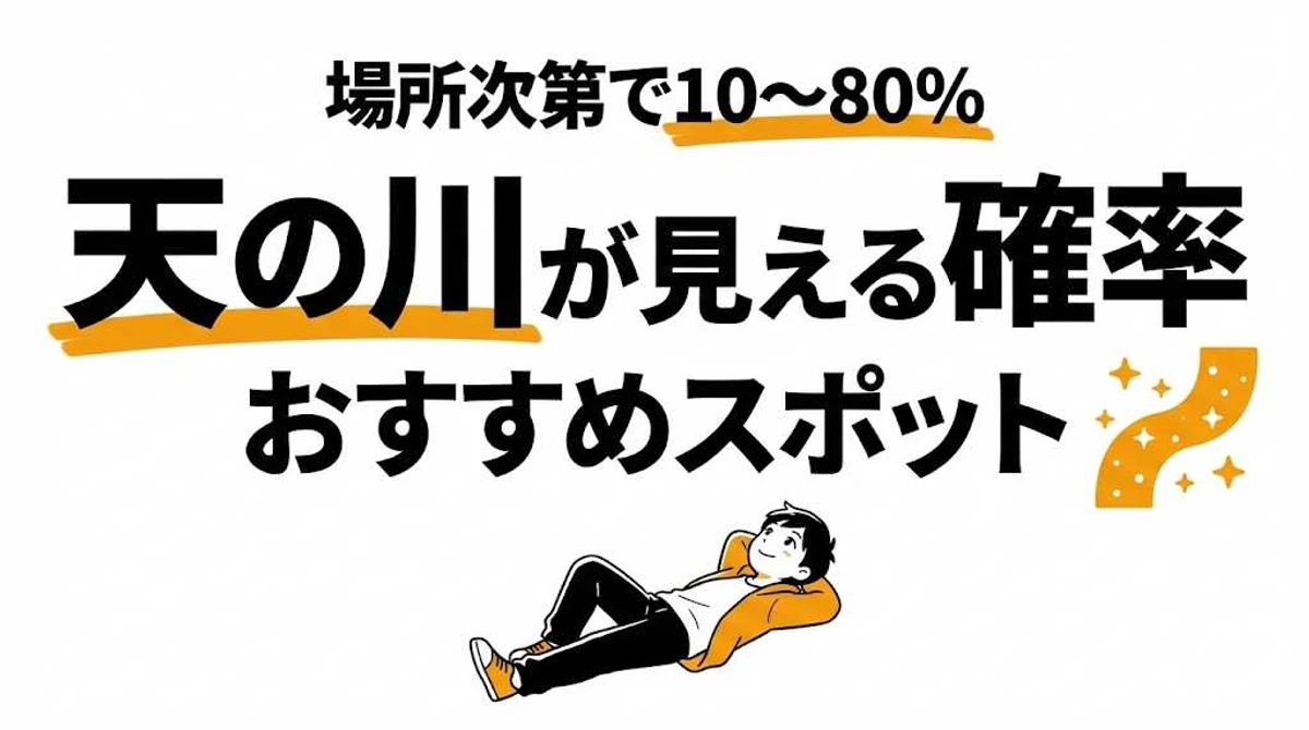 天の川が見える確率は約10〜80%！光害レベル別・季節別・おすすめスポットを徹底解説