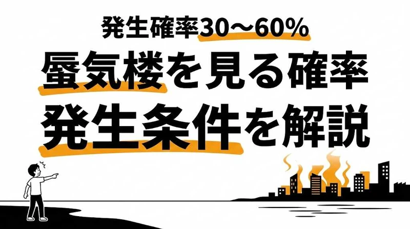 蜃気楼を見られる確率は約30〜60%！発生条件・観測スポット・ベストシーズンを徹底解説