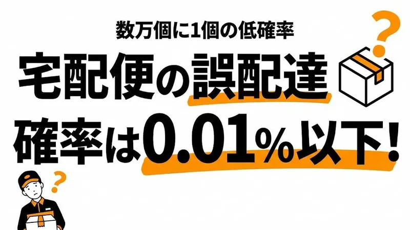 宅配便が誤配達される確率は0.01%以下！対処法と法的リスクを解説