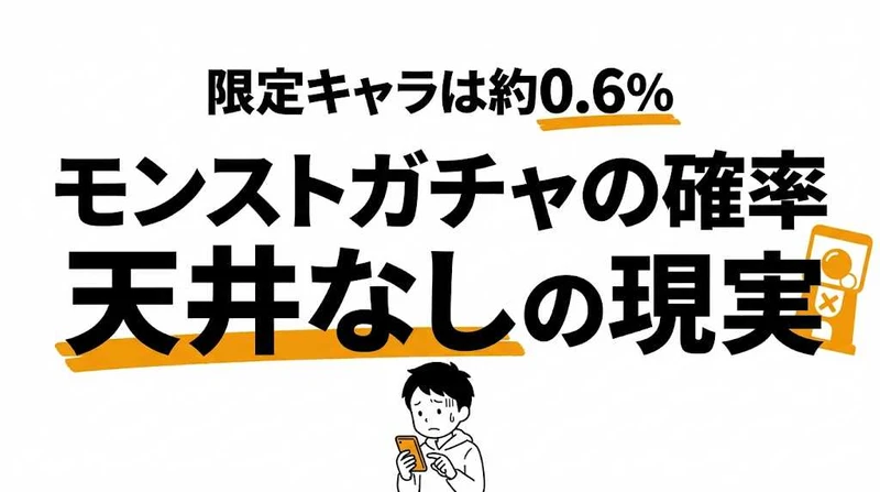 モンストガチャの確率と期待値を計算！星6キャラを引くのに必要なオーブ
