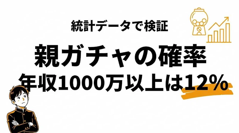 親ガチャの確率を統計データで検証！年収別の割合と学力への影響