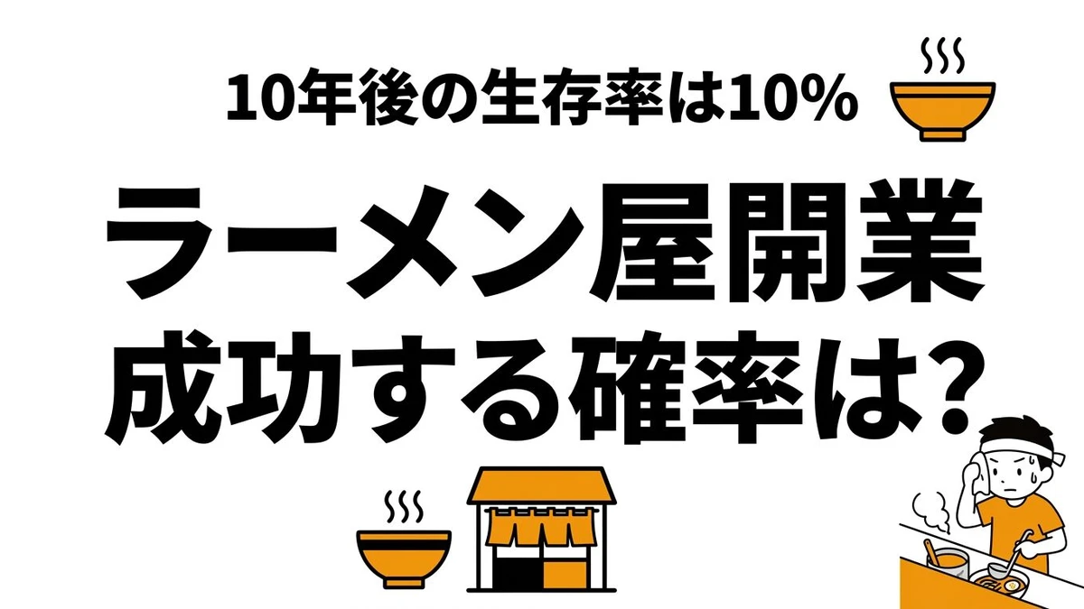 ラーメン屋開業の成功確率は何％？10年生存率と失敗リスクを現実的に見る