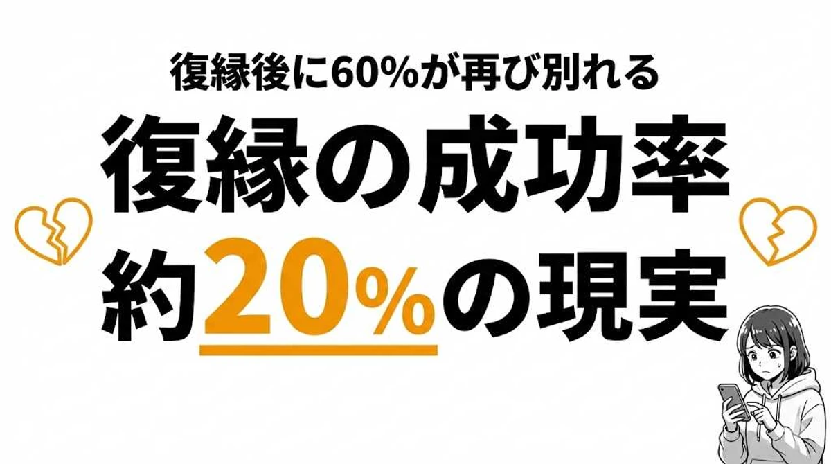 復縁の成功率は約20%！冷却期間・タイミング別の確率を徹底調査