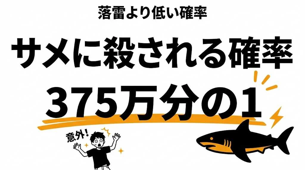 サメに殺される確率は375万分の1！落雷やココナッツより安全な理由