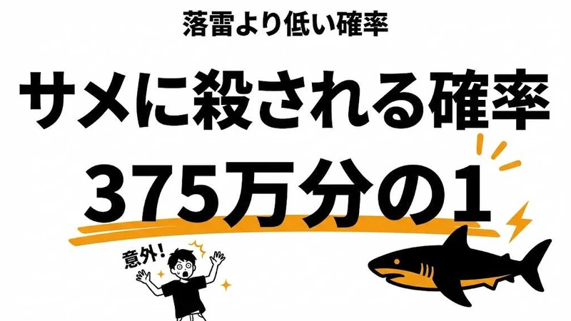 サメに殺される確率は375万分の1！落雷やココナッツより安全な理由