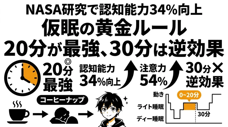 眠気を解消するのに必要な睡眠時間データ！仮眠のベストタイムは何分？