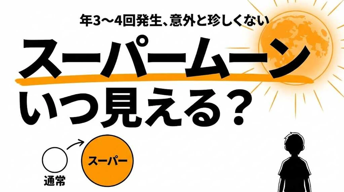 スーパームーンが見られる確率は年3〜4回！次回はいつ？2026年の観測日