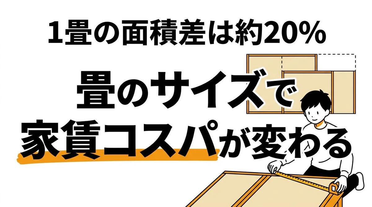 畳1畳のサイズで住居コスパがこんなに変わる！地域別の畳サイズとコスパ比較
