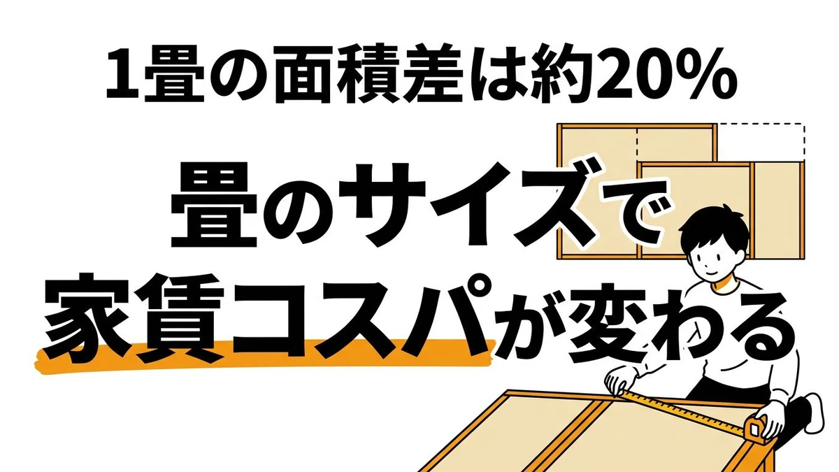 畳1畳のサイズで住居コスパがこんなに変わる！地域別の畳サイズとコスパ比較