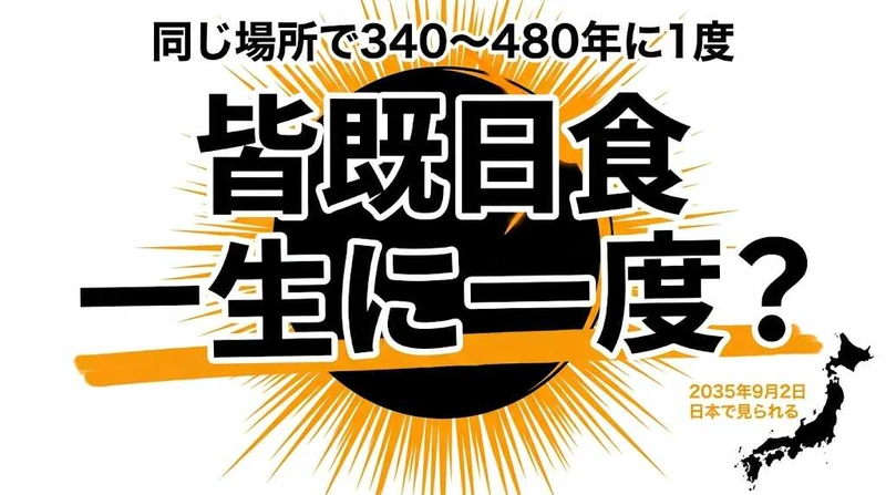 皆既日食を一生で見られる確率は？日本の次回は2035年【貴重な天体ショー】