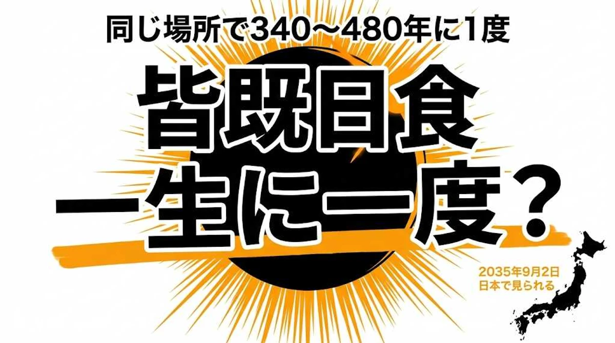皆既日食を一生で見られる確率は？日本の次回は2035年【貴重な天体ショー】
