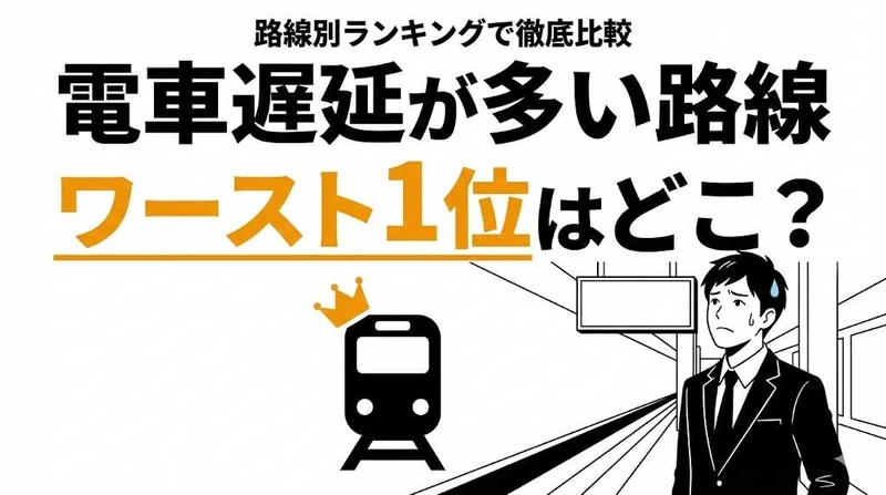 電車遅延が多い路線ランキング！首都圏ワースト1位は千代田線【2025年版】