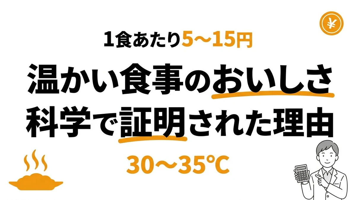 温かい食事にかけるお金と時間のコスパを計算してみた