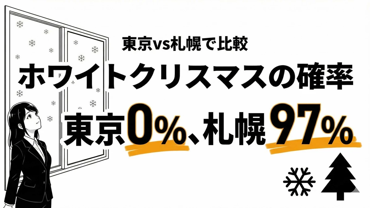 ホワイトクリスマスの確率は東京0%！札幌97%との差はなぜ？【都市別データ】