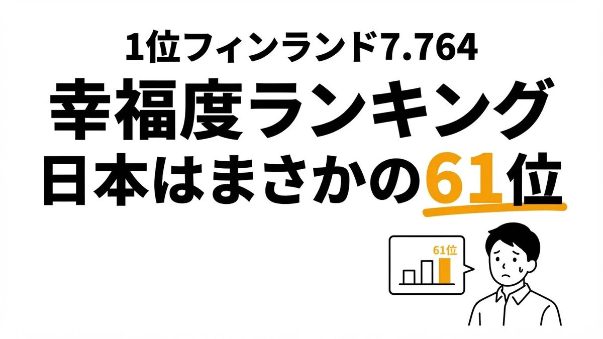 【2026年】世界幸福度ランキング｜日本61位を6因子で読み解く