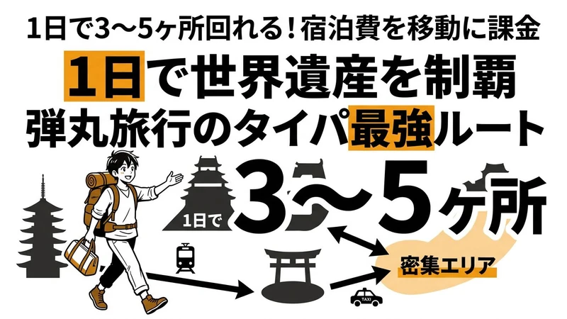 世界遺産旅行のタイパを1日で最大化する方法！満足度を上げる弾丸ルートの作り方